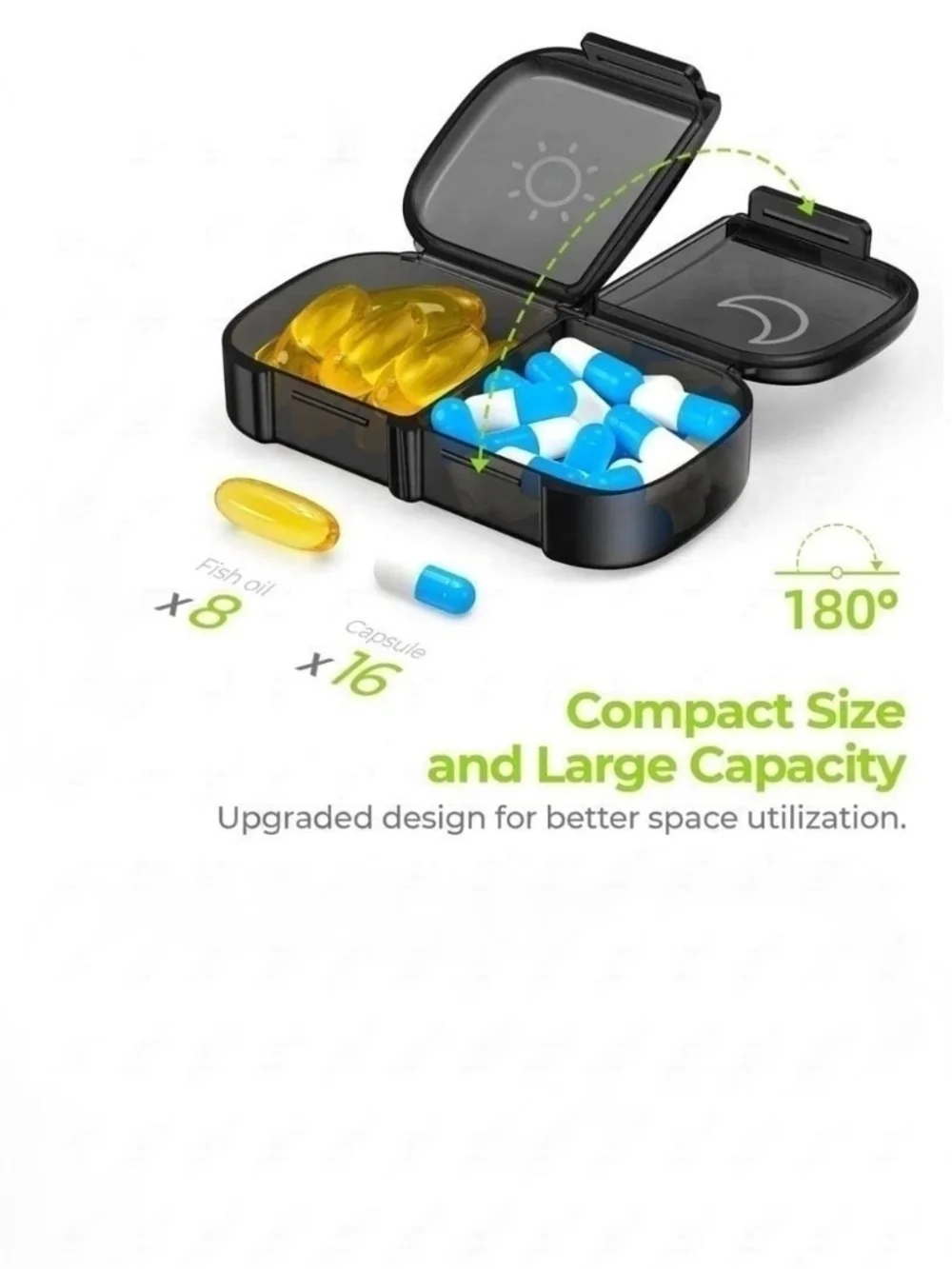 SET OF 2 | 7-Day AM/PM Large Capacity Pill Organizers